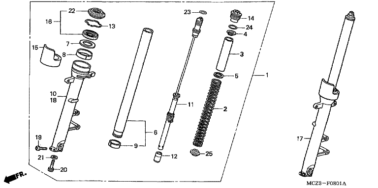 FRONT FORK (CB900F4/5/6/7)