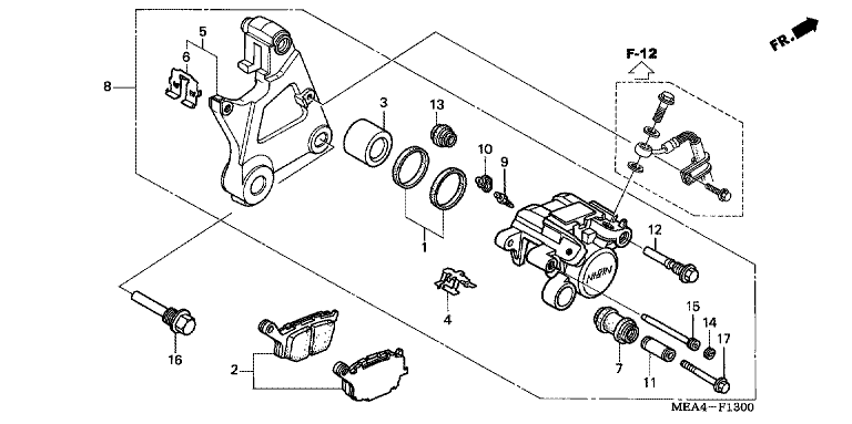 REAR BRAKE CALIPER