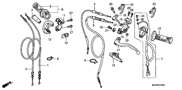 HANDLE LEVER/SWITCH/CABLE (CRF450R2,3)