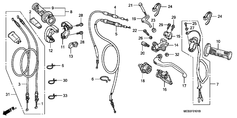 HANDLE LEVER/SWITCH/CABLE (CRF450R4,5,6,7,8)