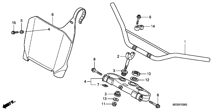 HANDLE BAR/TOP BRIDGE (CRF450R2,3)