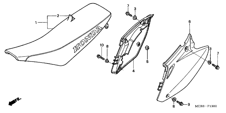 SEAT/SIDE COVER (CRF450R2,3,4)