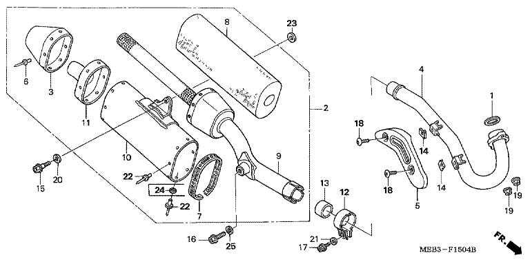 EXHAUST MUFFLER (CRF450R4,5)