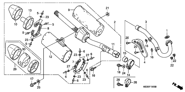 EXHAUST MUFFLER (CRF450R6,7,8)