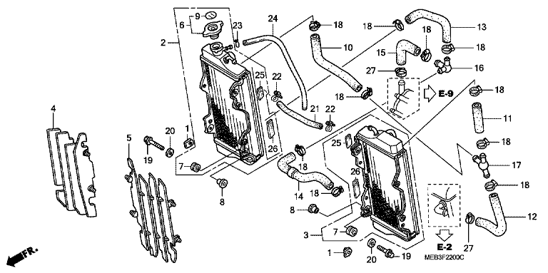 RADIATOR (CRF450R2,3,4)