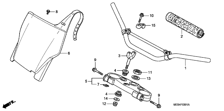 HANDLE BAR/TOP BRIDGE (CRF450R'04-'07)