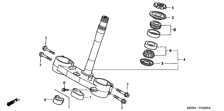 STEERING STEM (CRF450R'02-'07)