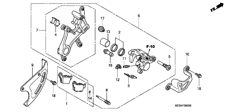 REAR BRAKE CALIPER