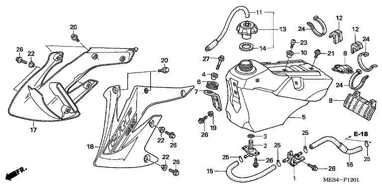 FUEL TANK (CRF450R'05-'08)