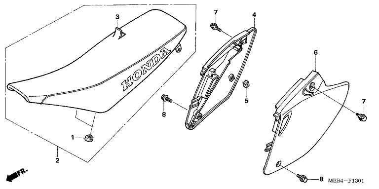 SEAT/SIDE COVER (CRF450R'05-'08)