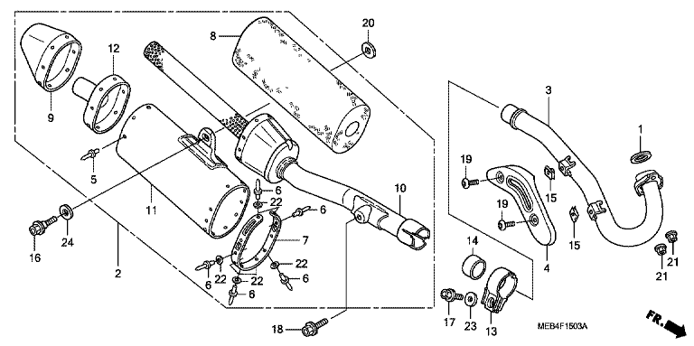 EXHAUST MUFFLER (CRF450R'06)