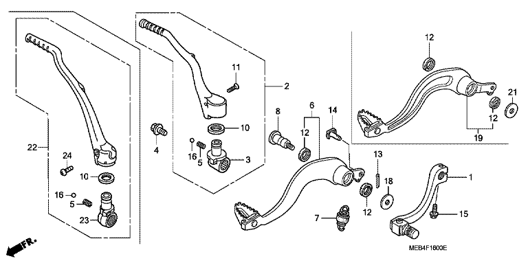 PEDAL/KICK STARTER ARM
