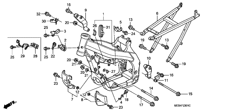 FRAME BODY (CRF450R'05-'08)