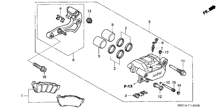 REAR BRAKE CALIPER