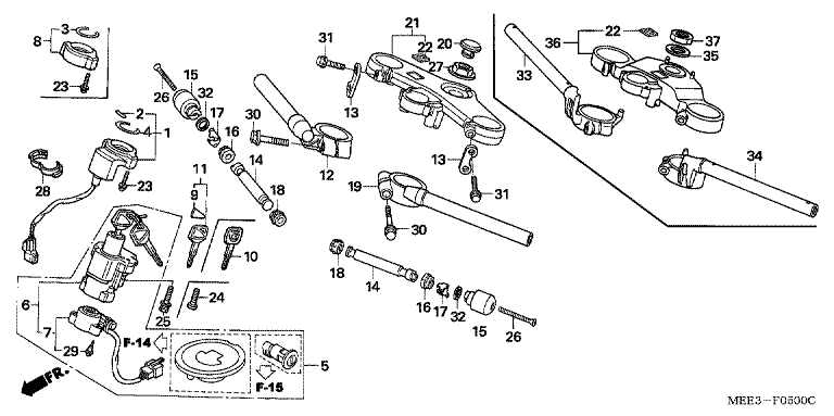 HANDLE BAR/TOP BRIDGE
