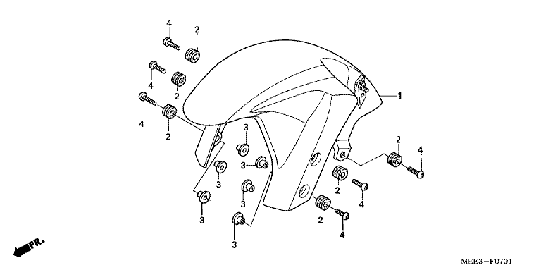 FRONT FENDER (CBR600RR5/6)