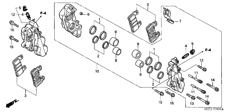 FRONT BRAKE CALIPER (CBR600RR3/4)
