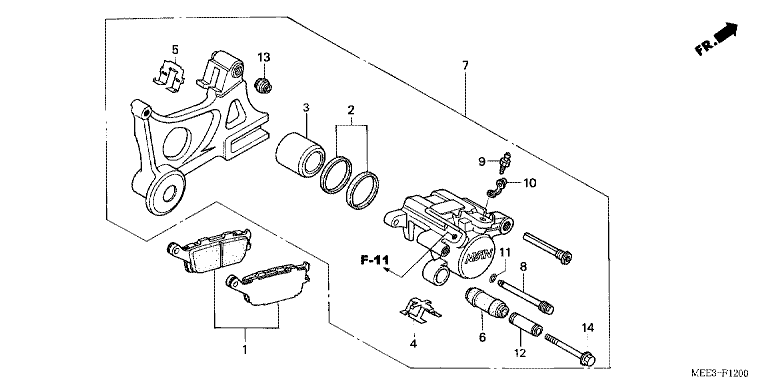 REAR BRAKE CALIPER