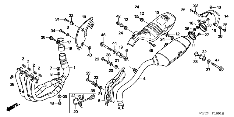 EXHAUST MUFFLER (CBR600RR5/6)