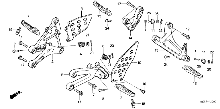 FOOTPEG/FOOTREST (CBR600RR3/4)