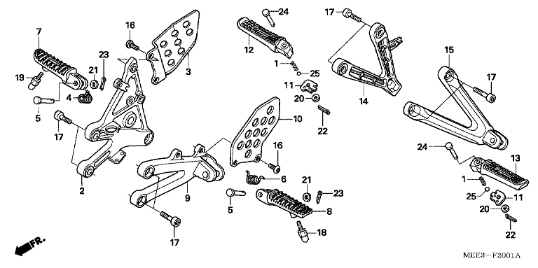 FOOTPEG/FOOTREST (CBR600RR5/6)