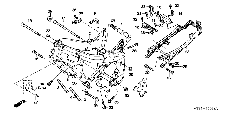 FRAME BODY (CBR600RR5/6)