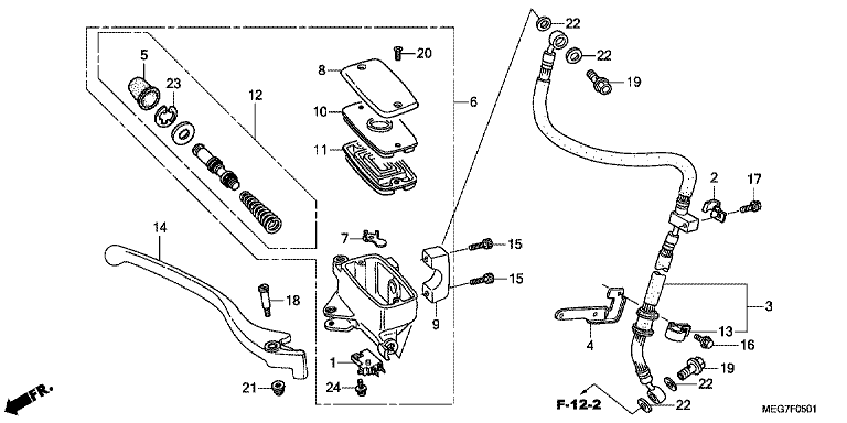 FRONT BRAKE MASTER CYLINDER (VT750S)