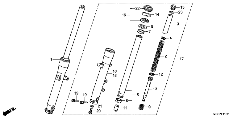 FRONT FORK (VT750S)