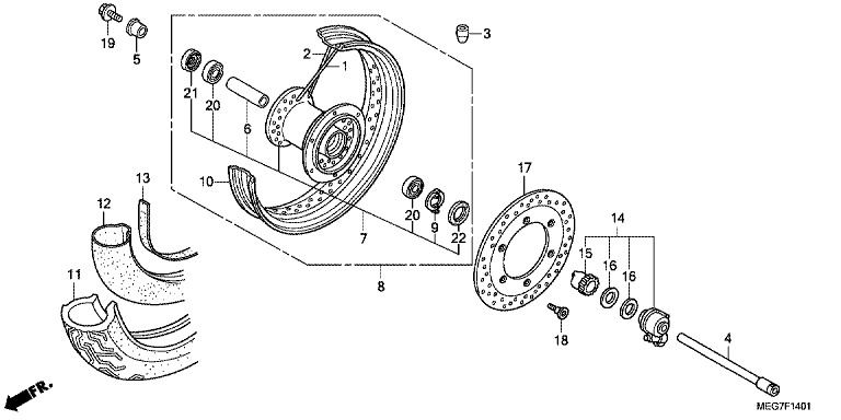 FRONT WHEEL (VT750S)