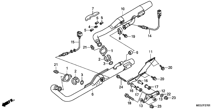 EXHAUST MUFFLER (VT750S)