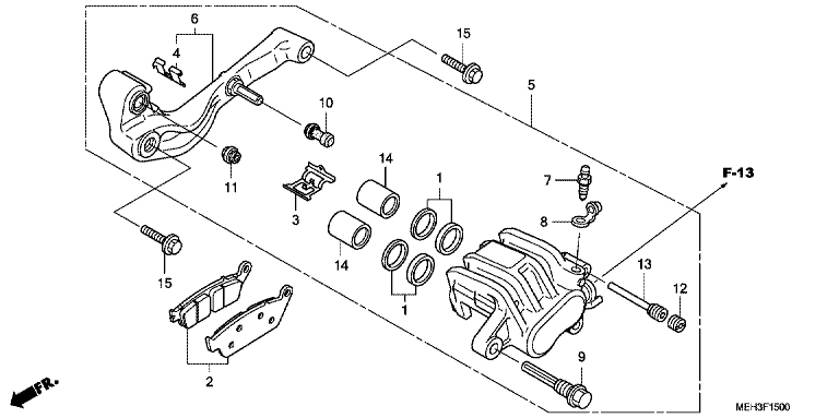 REAR BRAKE CALIPER