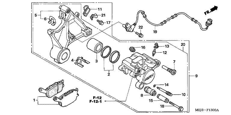 REAR BRAKE CALIPER