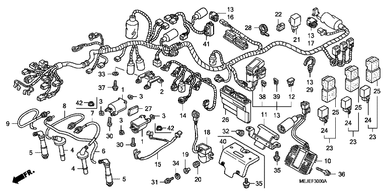 WIRE HARNESS/IGNITION COIL (CB1300/A)