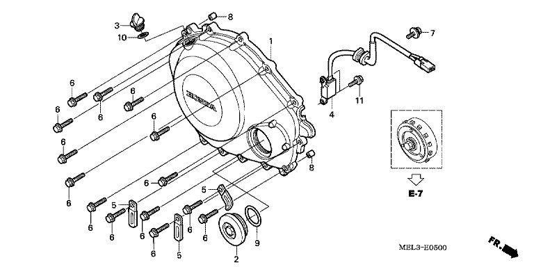 RIGHT CRANKCASE COVER