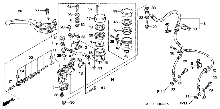 FR. BRAKE MASTER CYLINDER