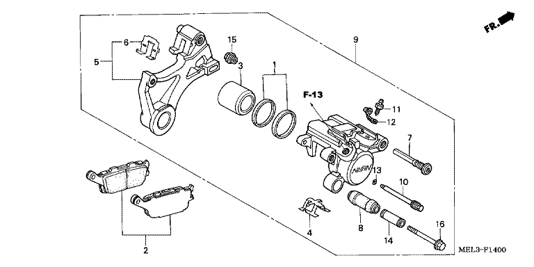 REAR BRAKE CALIPER (CBR1000RR4/5)