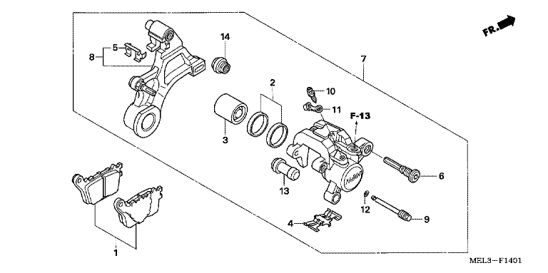 REAR BRAKE CALIPER (CBR1000RR6/7)