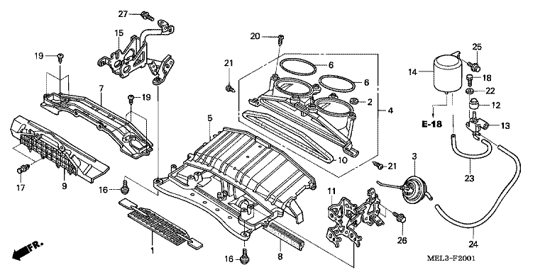 AIR INTAKE DUCT/SOLENOID VALVE (CBR1000RR4/5)