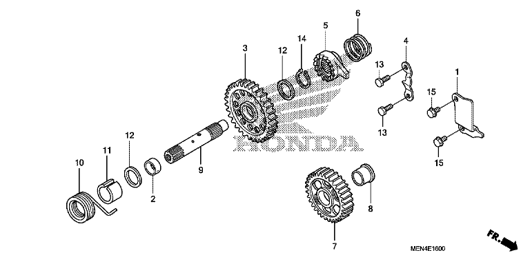 KICK STARTER SPINDLE