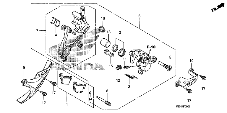REAR BRAKE CALIPER