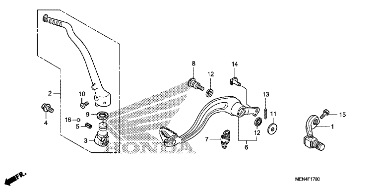 PEDAL/KICK STARTER ARM
