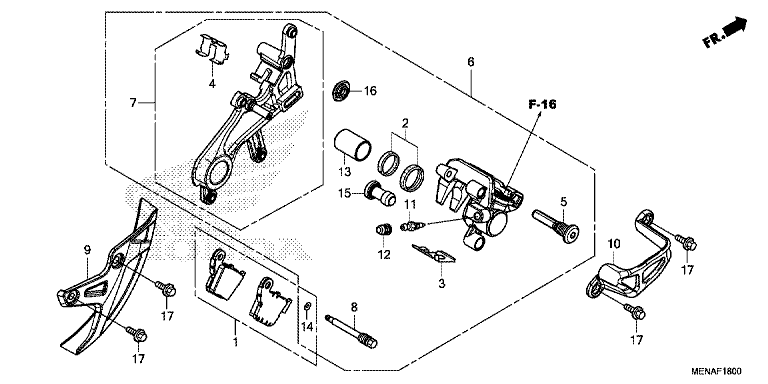 REAR BRAKE CALIPER