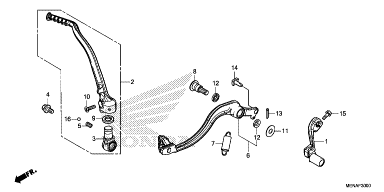 PEDAL/KICK STARTER ARM