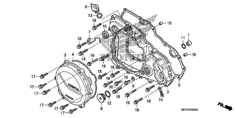R. CRANKCASE COVER