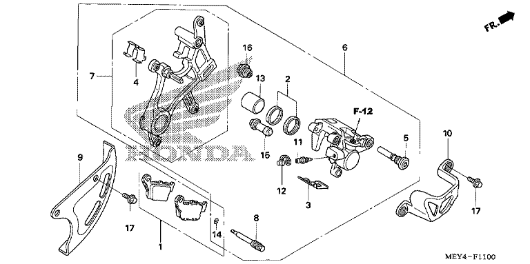 REAR BRAKE CALIPER