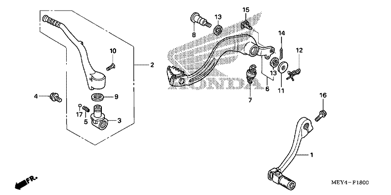 PEDAL/KICK STARTER ARM