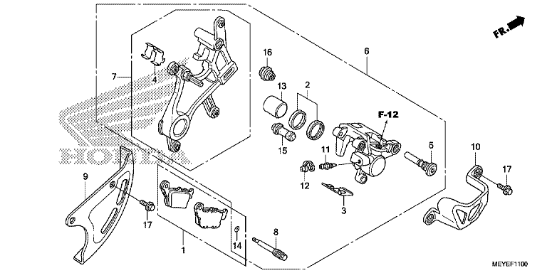 REAR BRAKE CALIPER