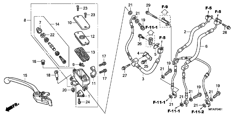 FR. BRAKE MASTER CYLINDER (CBF1000A/T/S)