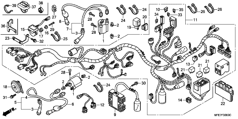 WIRE HARNESS (VT750C2/C2F/C2B)