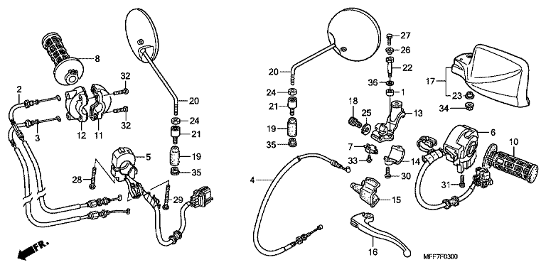 HANDLE LEVER/SWITCH/CABLE